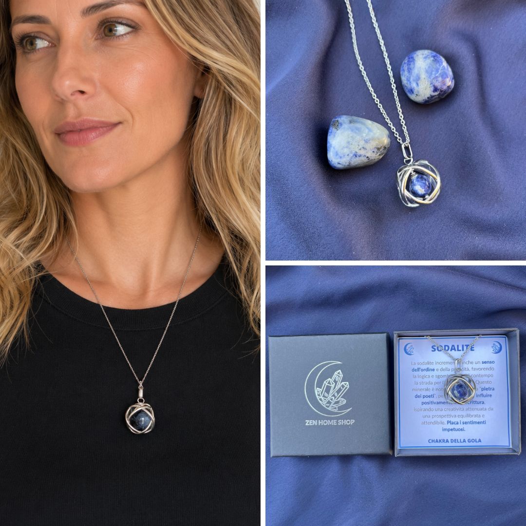 Collana ciondolo Genesa Con Pietra Naturale - Zen Home