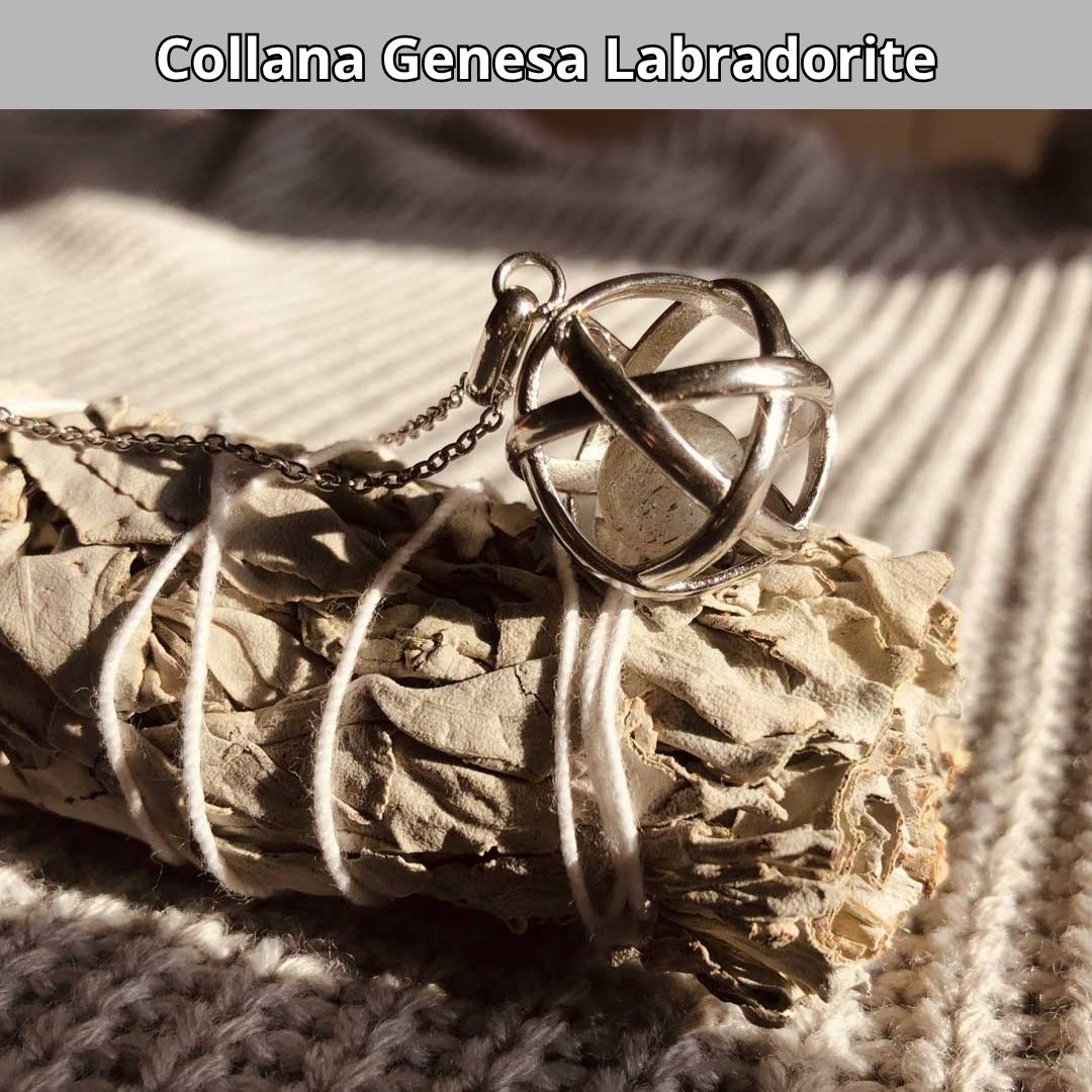Collana ciondolo Genesa Labradorite - Acciaio Inox - Zen Home
