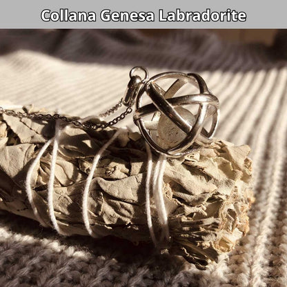 Collana ciondolo Genesa Labradorite - Acciaio Inox - Zen Home