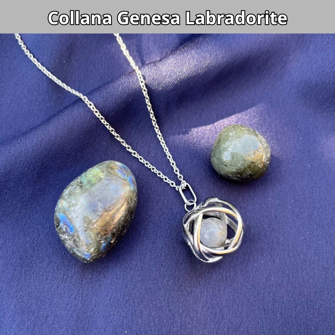 Collana ciondolo Genesa Labradorite - Acciaio Inox - Zen Home