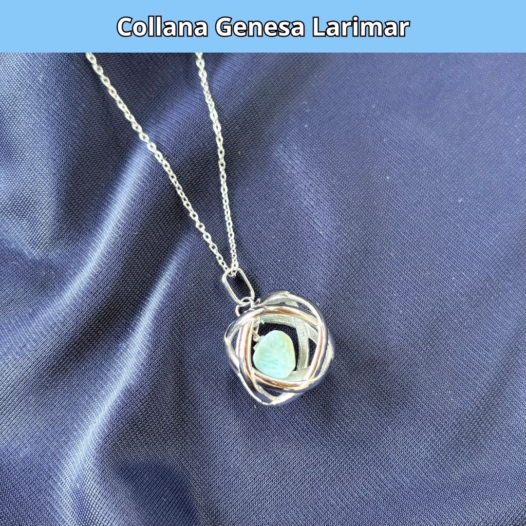Collana ciondolo Genesa Larimar - Acciaio Inox - Zen Home