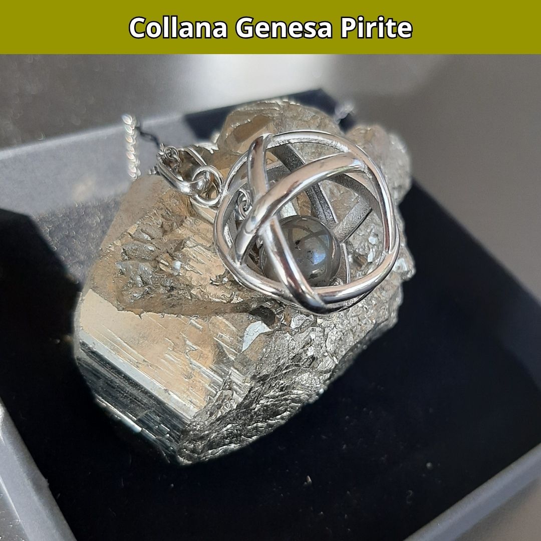 Collana ciondolo Genesa Pirite - Acciaio Inox - Zen Home
