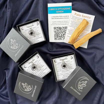 Collana ciondolo Genesa Tormalina Nera - Zen Home