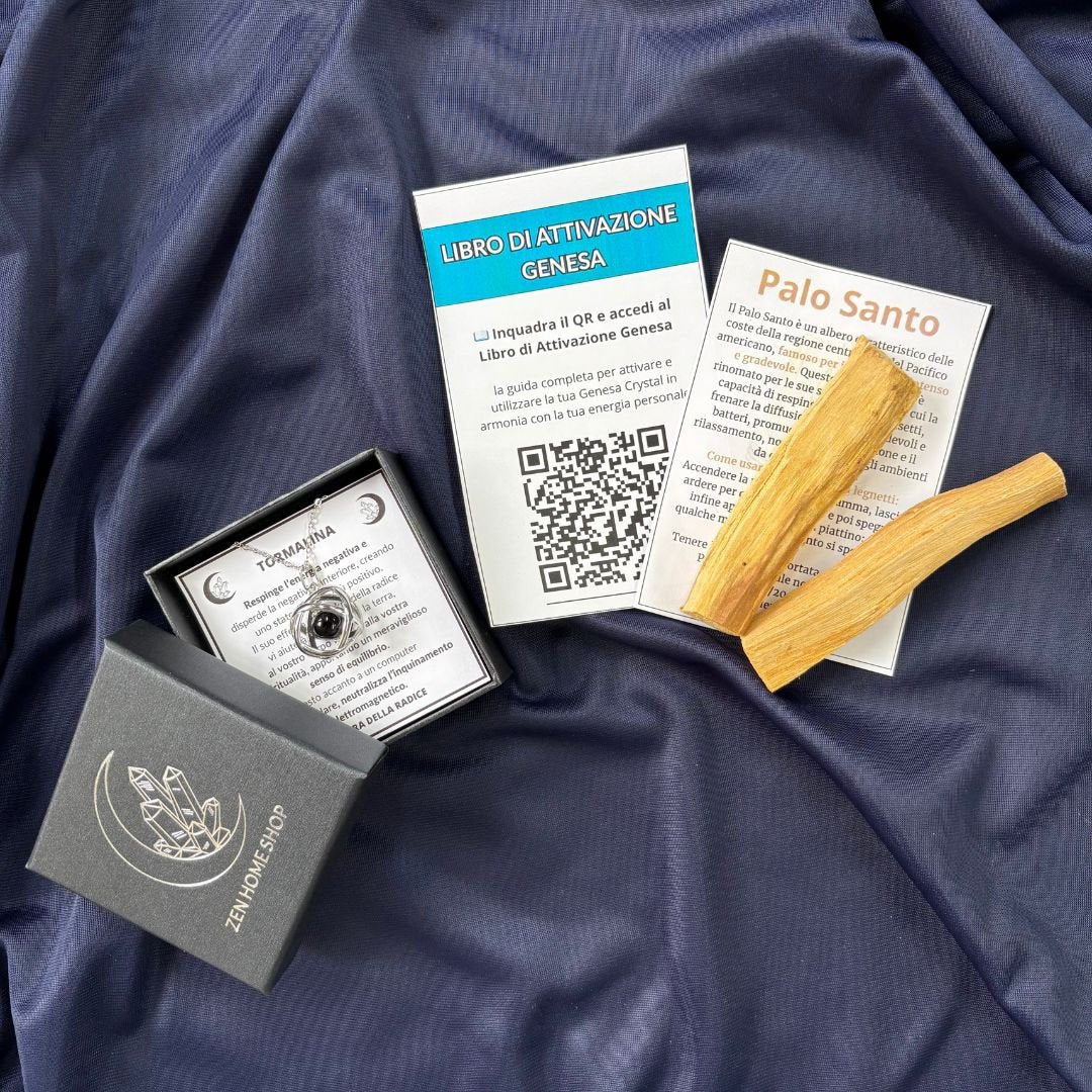 Collana ciondolo Genesa Tormalina Nera - Zen Home