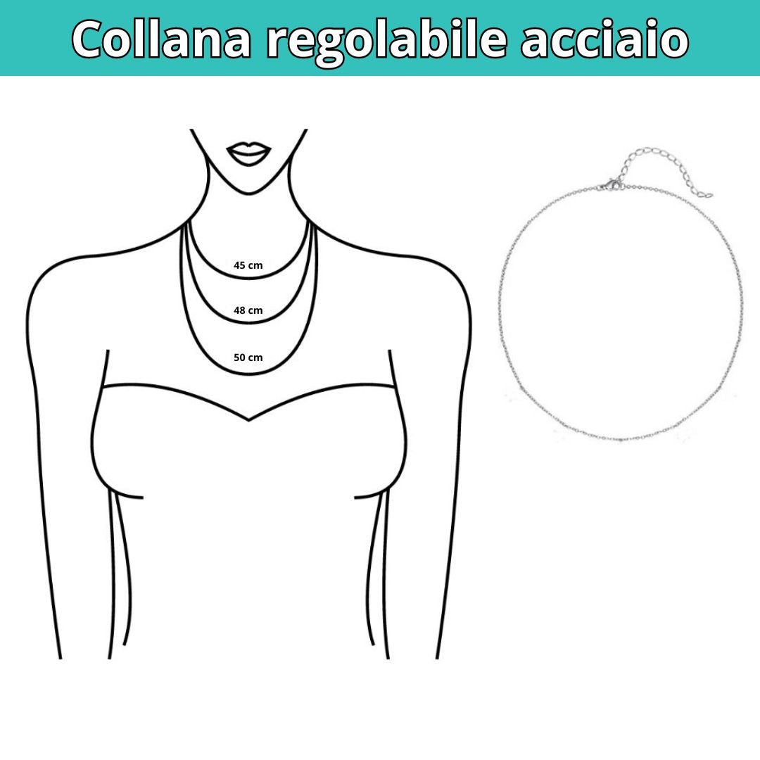 Collana Teamer Fiore di Loto in Acciaio Inossidabile, Gioielli da Donna Collana Teamer Fiore di Loto in Acciaio Inossidabile, Gioielli da Donna