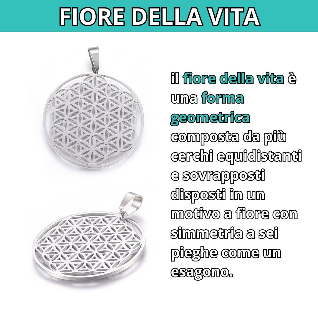 Collana con ciondolo Fiore della VIta in acciaio inossidabile - Zen Home (17710128)