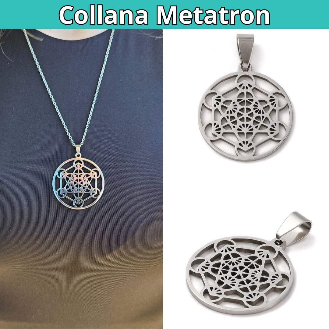 Collana con ciondolo Metatron in acciaio inossidabile - Zen Home (17710131)