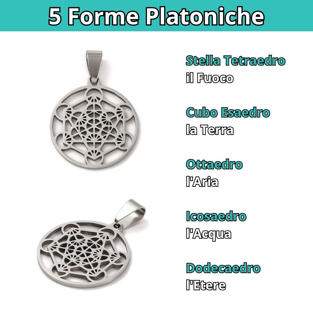 Collana con ciondolo Metatron in acciaio inossidabile - Zen Home (17710130)