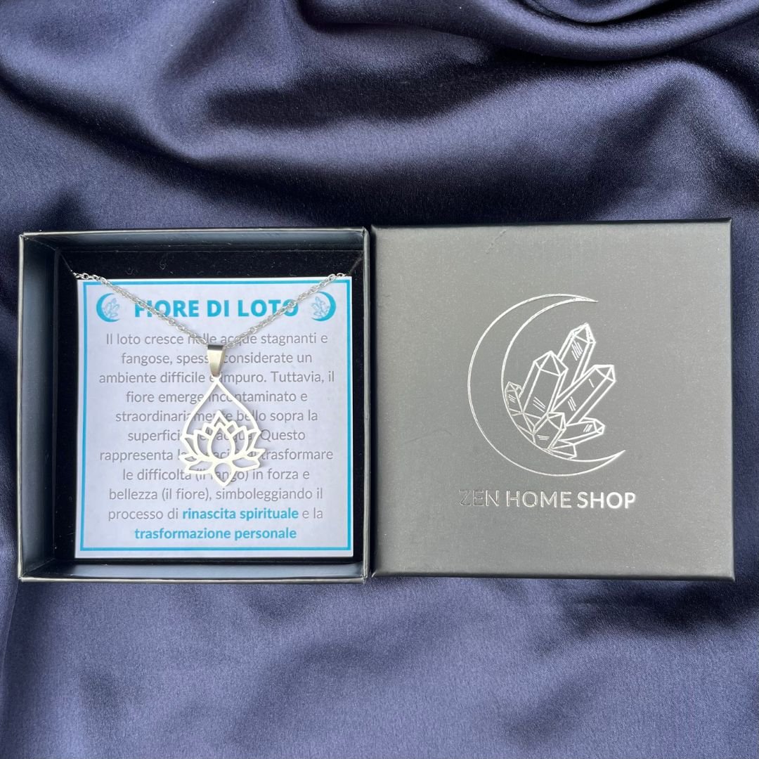 Collana Fiore Di Loto in acciaio inossidabile - Zen Home