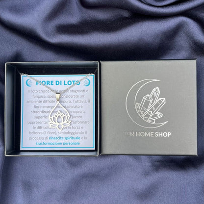 Collana Fiore Di Loto in acciaio inossidabile - Zen Home