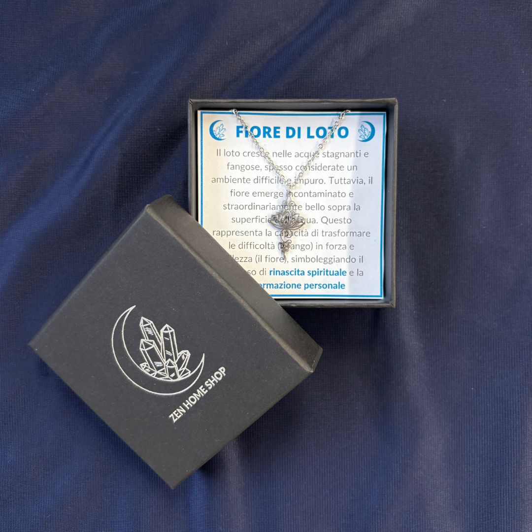 Collana Fiore di Loto Spirituale – Acciaio Inossidabile - Zen Home