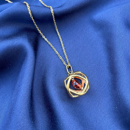 Collana Genesa Ambra – Acciaio Oro - Zen Home