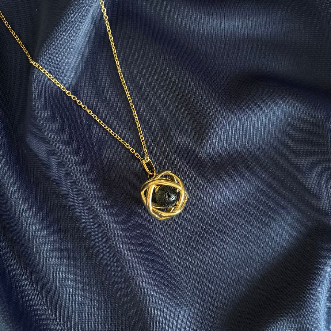 Collana Genesa Lava – Acciaio Oro - Zen Home