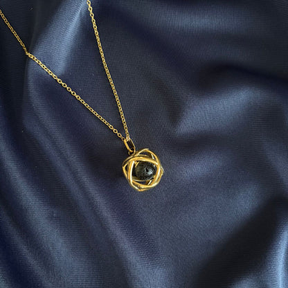 Collana Genesa Lava – Acciaio Oro - Zen Home