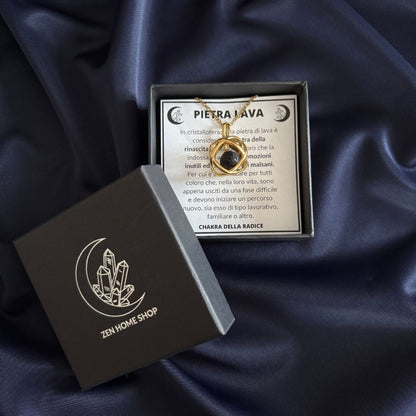 Collana Genesa Lava – Acciaio Oro - Zen Home