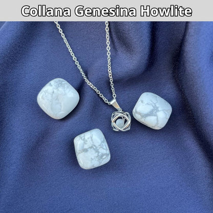 Collana Genesina con pietra Howlite - Zen Home