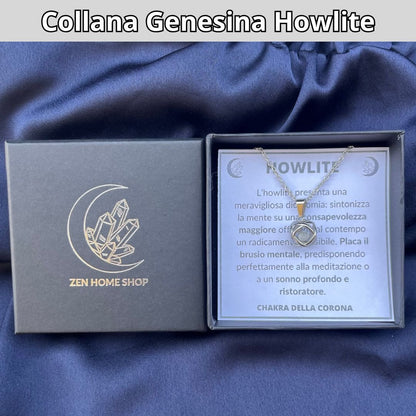 Collana Genesina con pietra Howlite - Zen Home