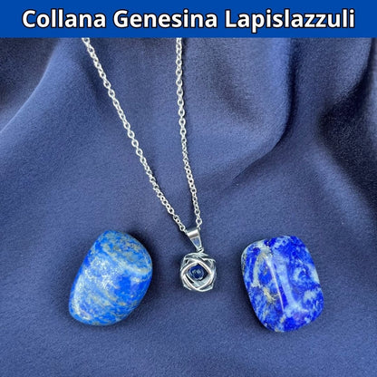 Collana Genesina con pietra Lapislazzuli - Zen Home