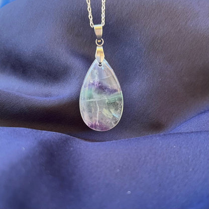 Collana pietra naturale petalo in Fluorite - Zen Home