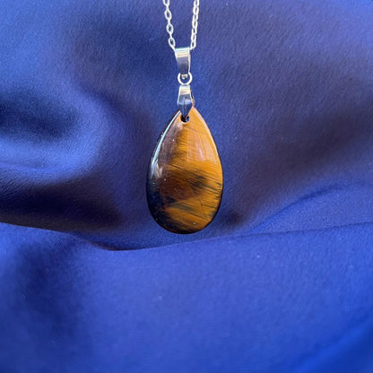 Collana pietra naturale petalo in Occhio di Tigre - Zen Home