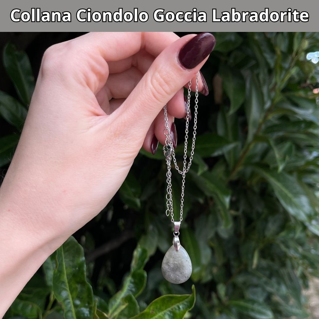 Collana regolabile ciondolo goccia Labradorite - Zen Home