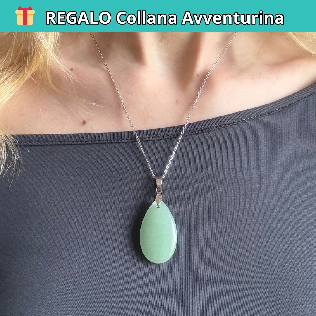 Collana regolabile ciondolo Petalo Avventurina - Zen Home
