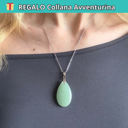 Collana regolabile ciondolo Petalo Avventurina - Zen Home