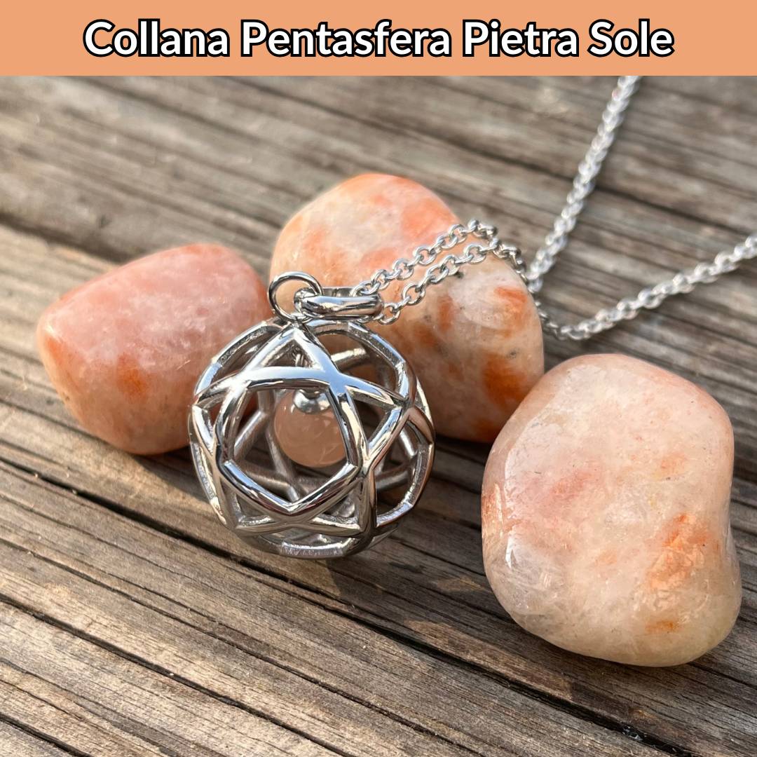 Collana regolabile Pentasfera Pietra Sole - Zen Home