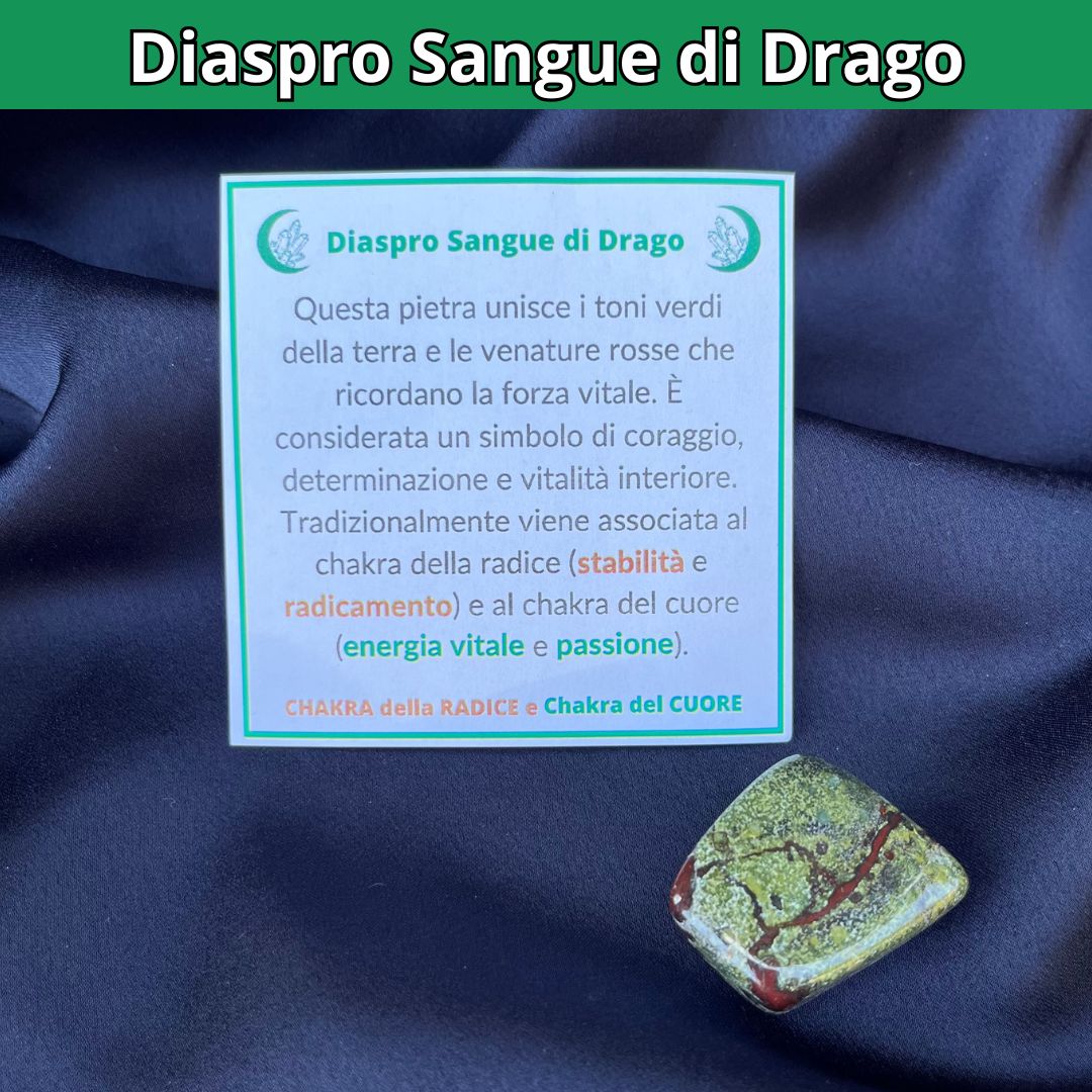 Diaspro Sangue di Drago - Pietra naturale burattata - Zen Home