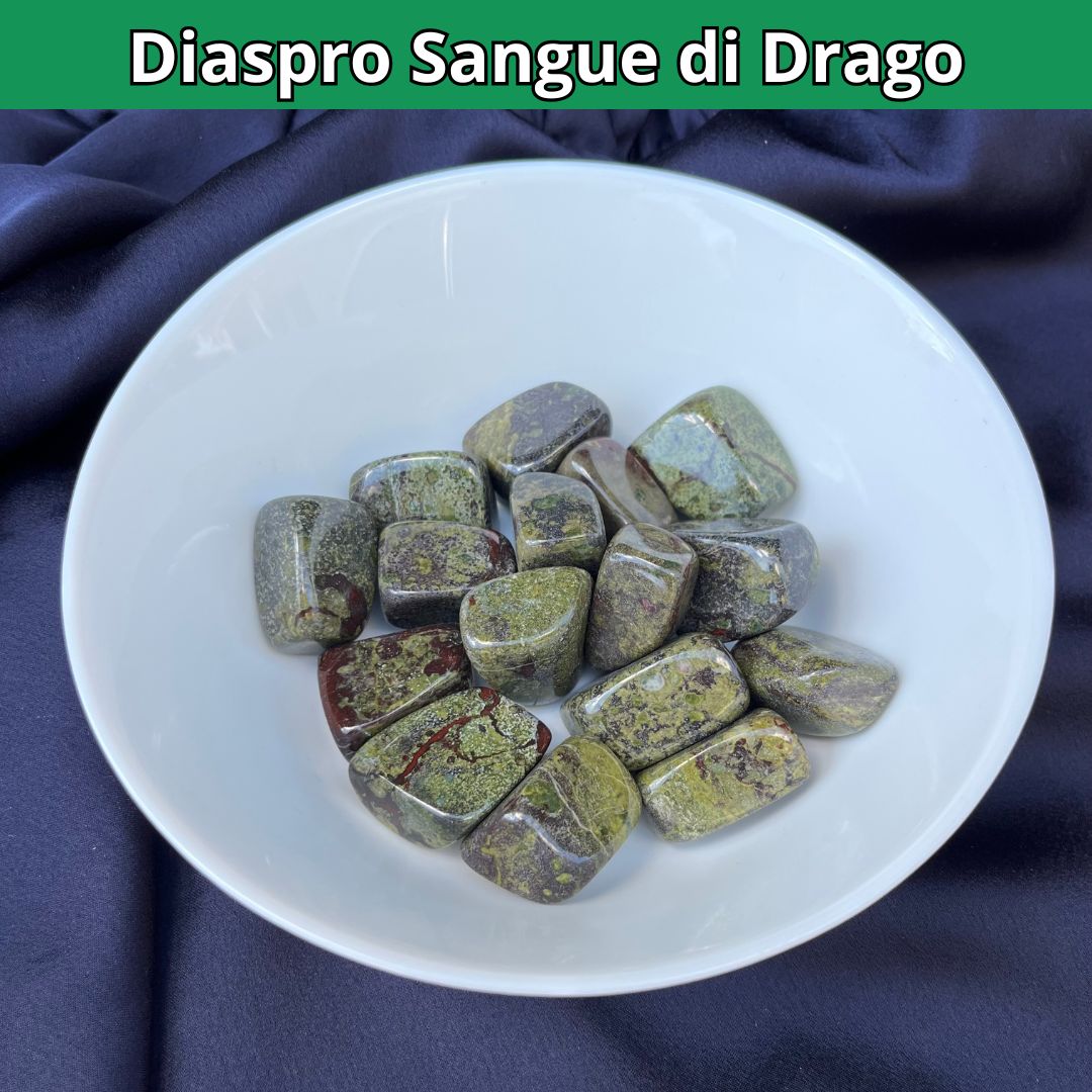 Diaspro Sangue di Drago - Pietra naturale burattata - Zen Home