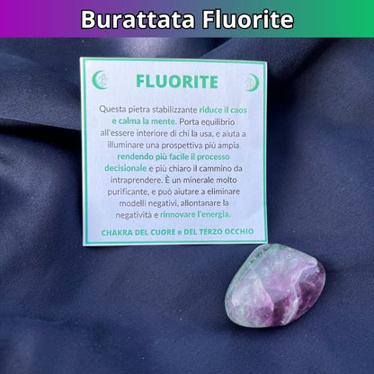 FLUORITE - Pietra naturale burattata - Zen Home