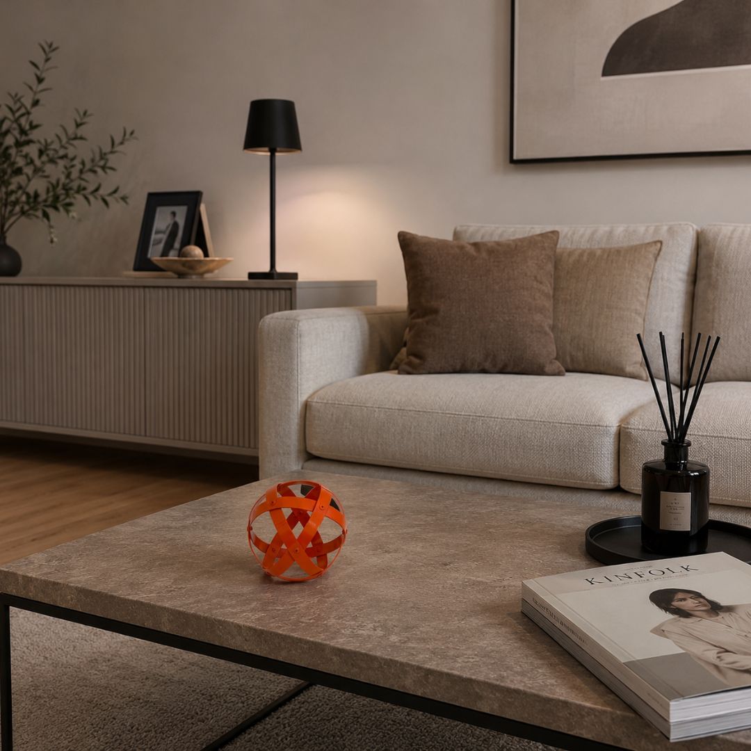 Genesa in alluminio colorata da 8cm - Arancione - Zen Home