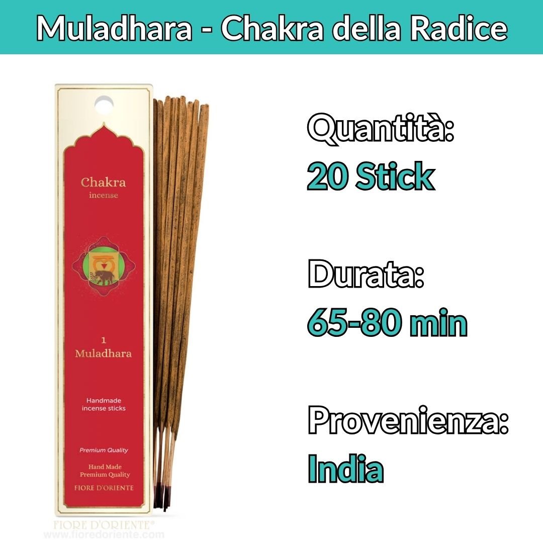 Incenso Naturale primo chakra Muladhara 20 stick (40g) - Zen Home