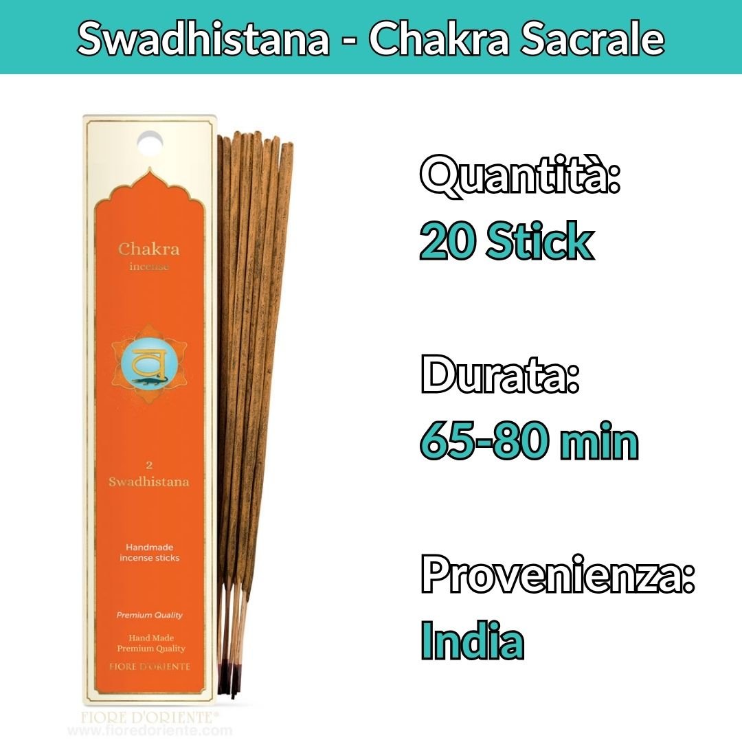 Incenso Naturale secondo chakra Swadhistana 20 stick (40g) - Zen Home