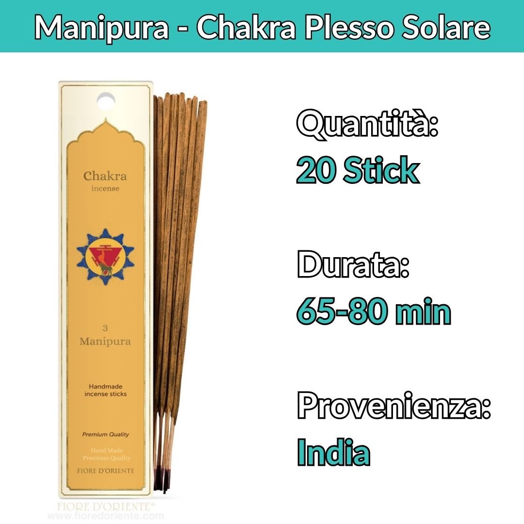 Incenso Naturale terzo chakra Manipura 20 stick (40g) - Zen Home