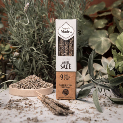 Incenso Salvia Bianca - Bastoncini d'incenso alle erbe Sagrada Madre - 9pz - Zen Home