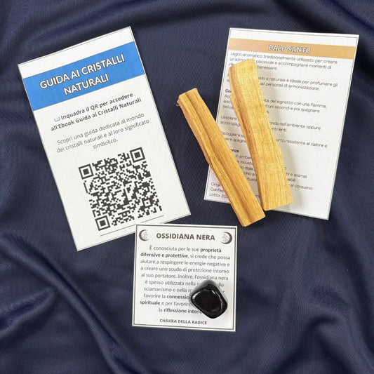 Kit Purificazione Ossidiana + Ebook + Palo Santo - Zen Home