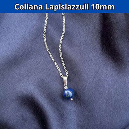 LAPISLAZZULI 10mm - Collana regolabile in acciaio - Zen Home