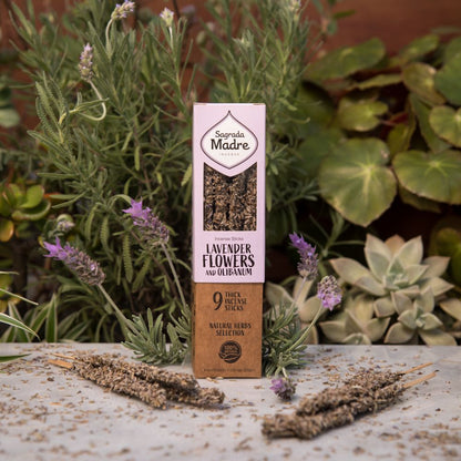 Lavanda e Olibano - Bastoncini d'incenso alle erbe Sagrada Madre - 9pz - Zen Home