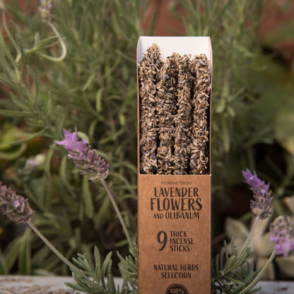 Lavanda e Olibano - Bastoncini d'incenso alle erbe Sagrada Madre - 9pz - Zen Home