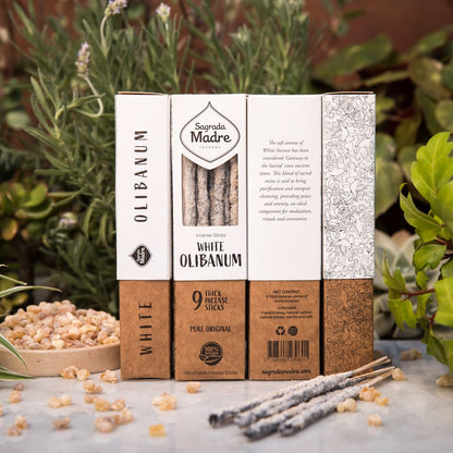 Lavanda e Olibano Bianco - Bastoncini d'incenso alle erbe Sagrada Madre - 9pz - Zen Home