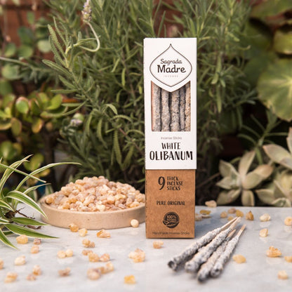 Lavanda e Olibano Bianco - Bastoncini d'incenso alle erbe Sagrada Madre - 9pz - Zen Home