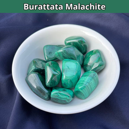 Malachite - Pietra naturale burattata (40 - 60g) - Zen Home