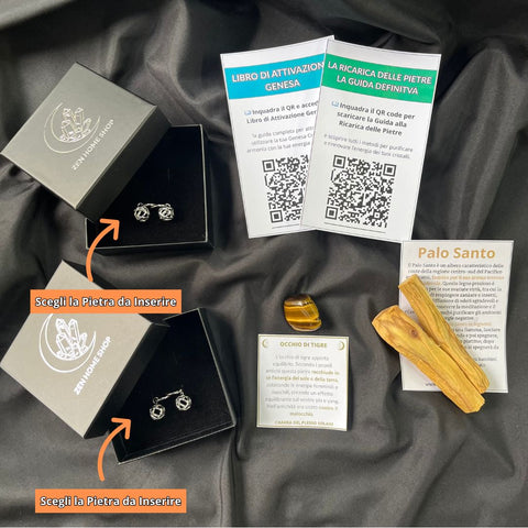 Orecchini con ciondolo genesa in acciaio inossidabile - Zen Home