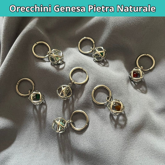 Orecchini con ciondolo genesa in acciaio inossidabile - Zen Home