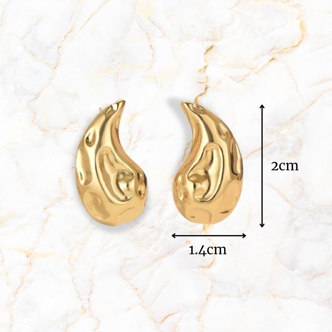 Orecchini Goccia Oro Effetto Luce in Acciaio Inossidabile - Zen Home