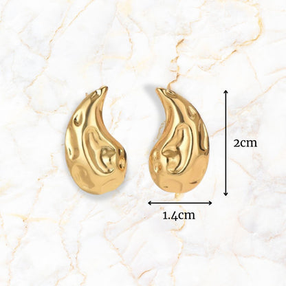 Orecchini Goccia Oro Effetto Luce in Acciaio Inossidabile - Zen Home