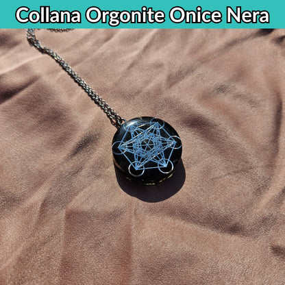 Orgonite con pietra naturale di Onice Nera e Metatron - Zen Home