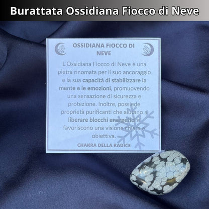 OSSIDIANA FIOCCO DI NEVE - Pietra naturale burattata - Zen Home