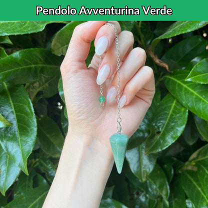 Pendolo con pietra naturale Avventurina Verde - Zen Home
